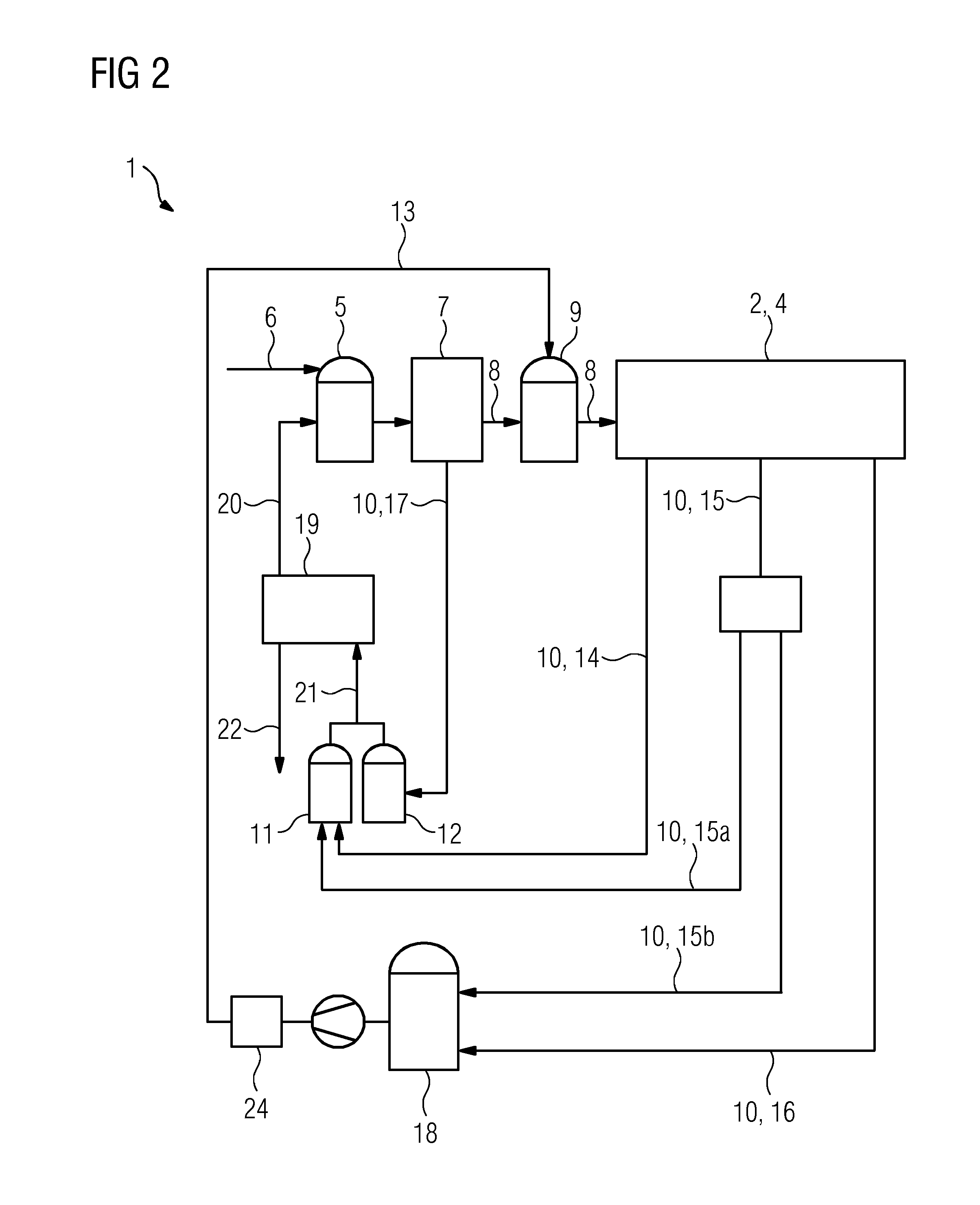 Method for recovering process wastewater from a steam power plant