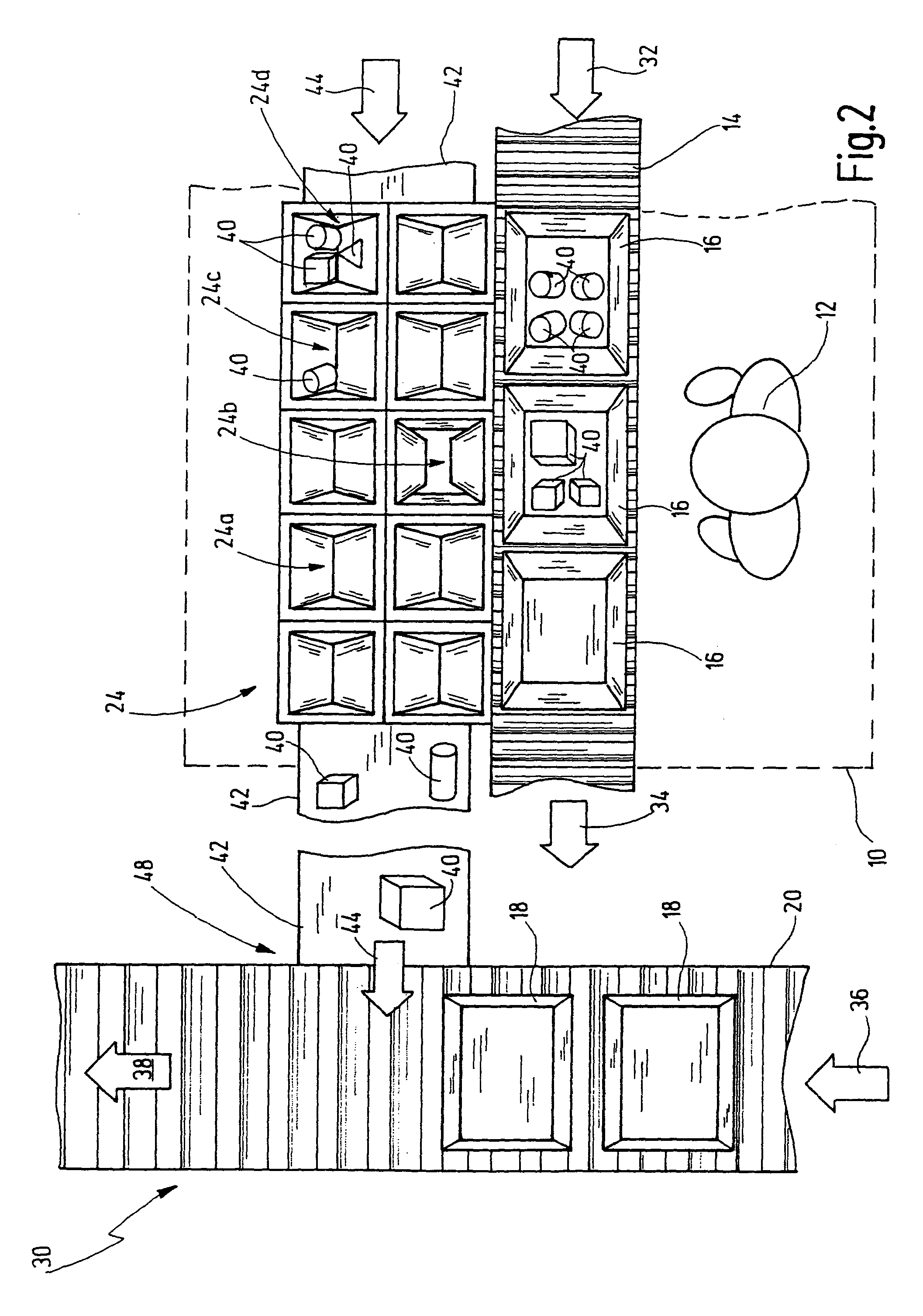 System and method for order picking of articles into order containers