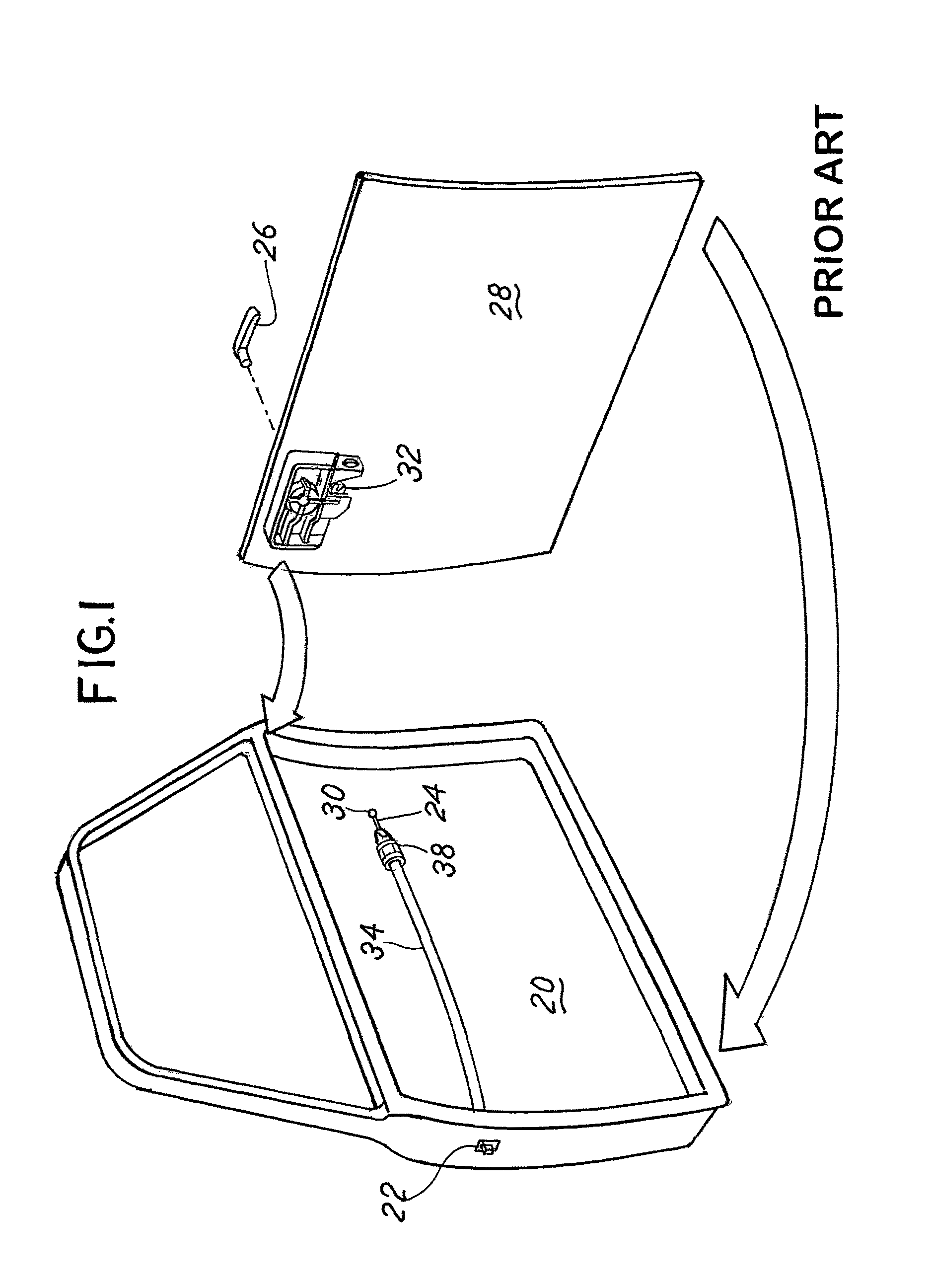 Automotive tool for engagement and removal of an inside door handle cable sheath bushing