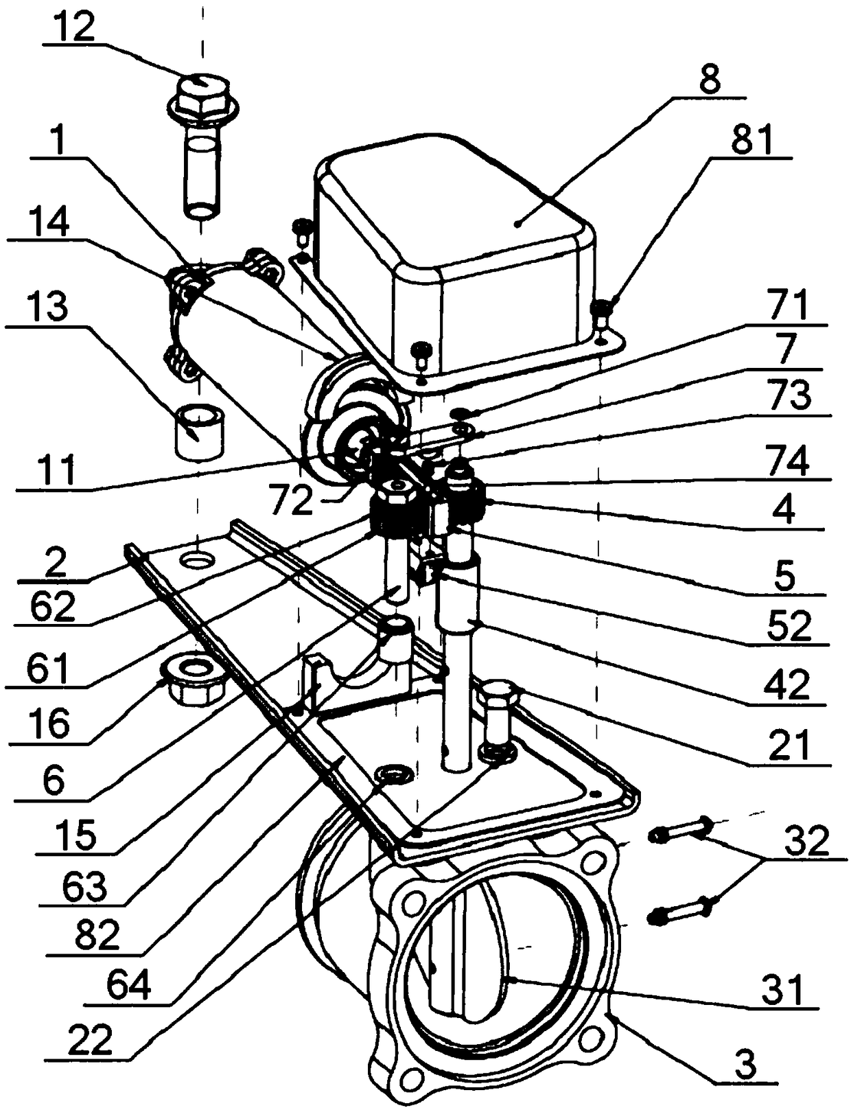 Control mechanism of exhaust brake valve
