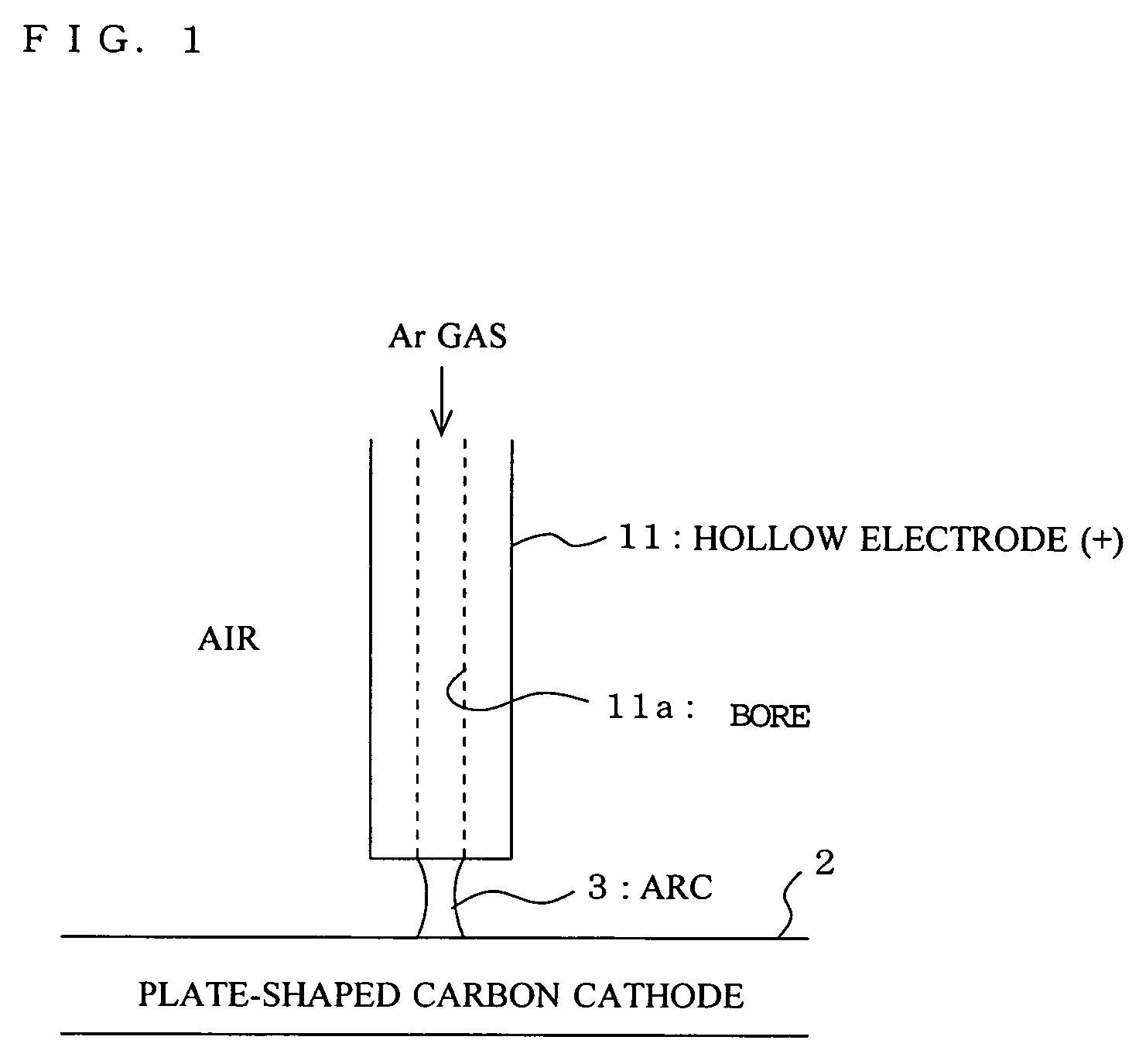 Process for producing carbon nanotubes by arc discharge