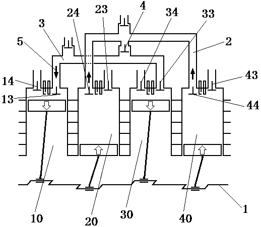 A four-cylinder self-supercharged engine