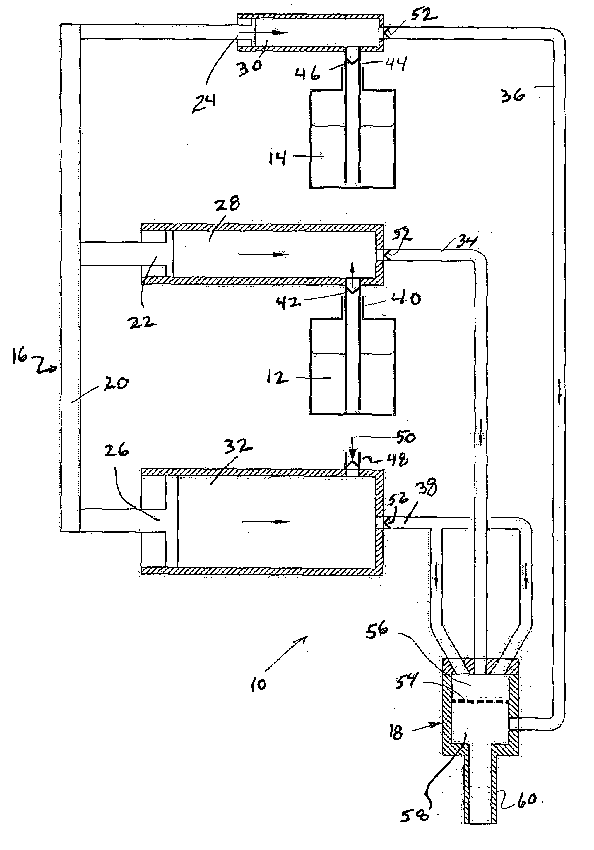 Foam dispenser and method of making foam from more than one liquid