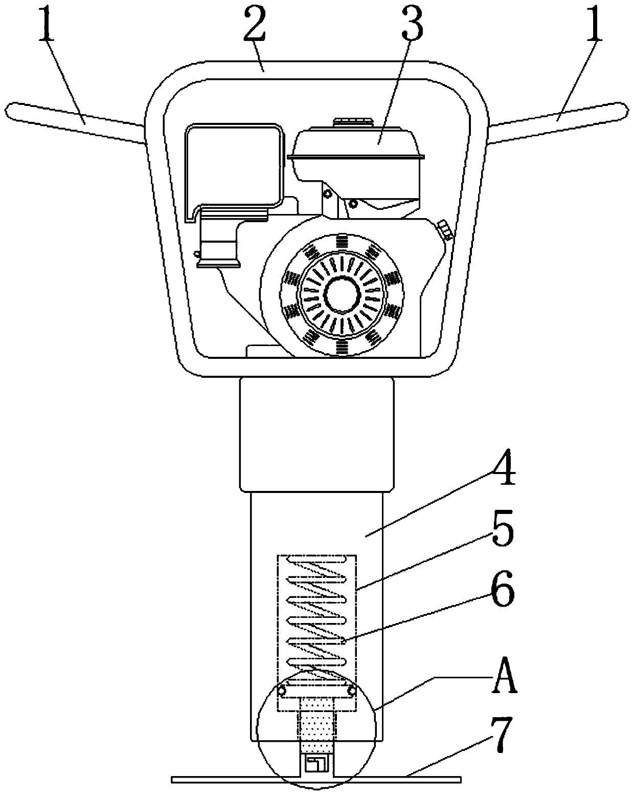 Pavement tamping device for highway engineering construction