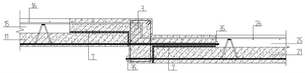 Prefabricated kitchen and toilet composite slab splicing structure and splicing method
