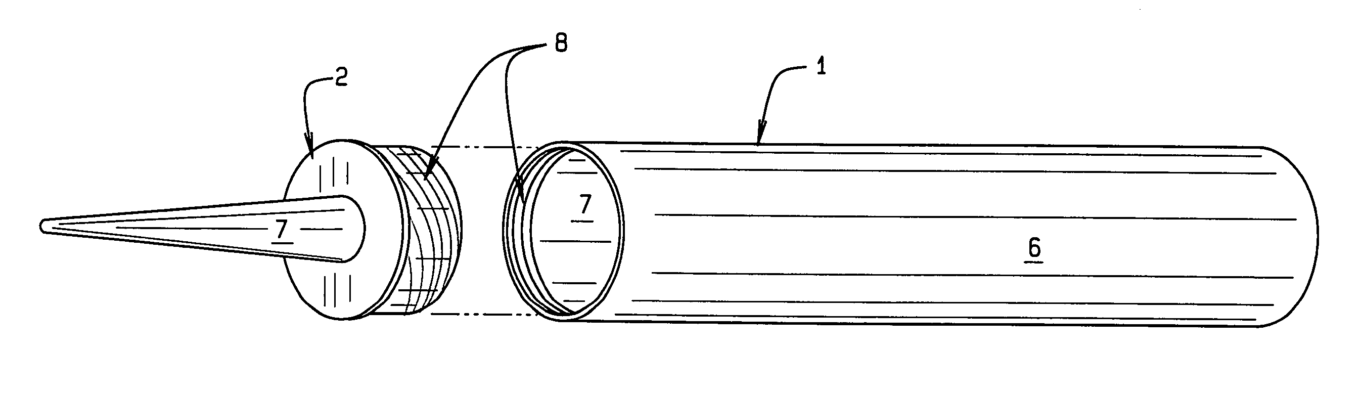 Fastener engaging caulking tube nozzle