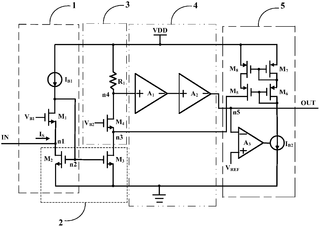 Current preamplifier, time-resolved readout circuit and time-resolved detection device