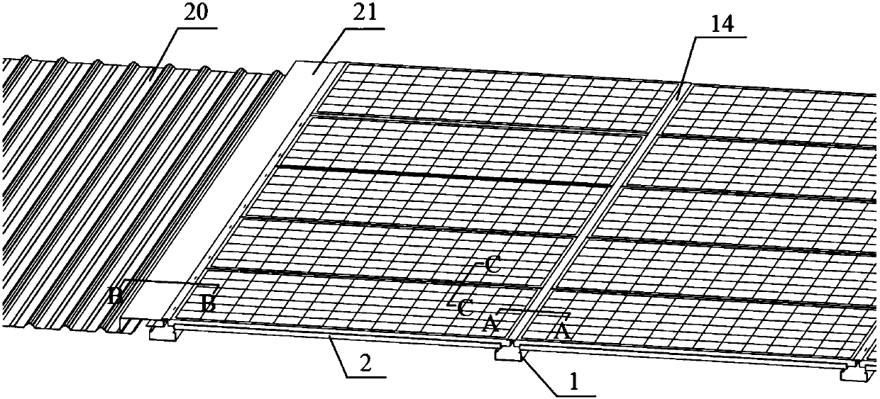 Integrated-type steel structure roof photovoltaic system