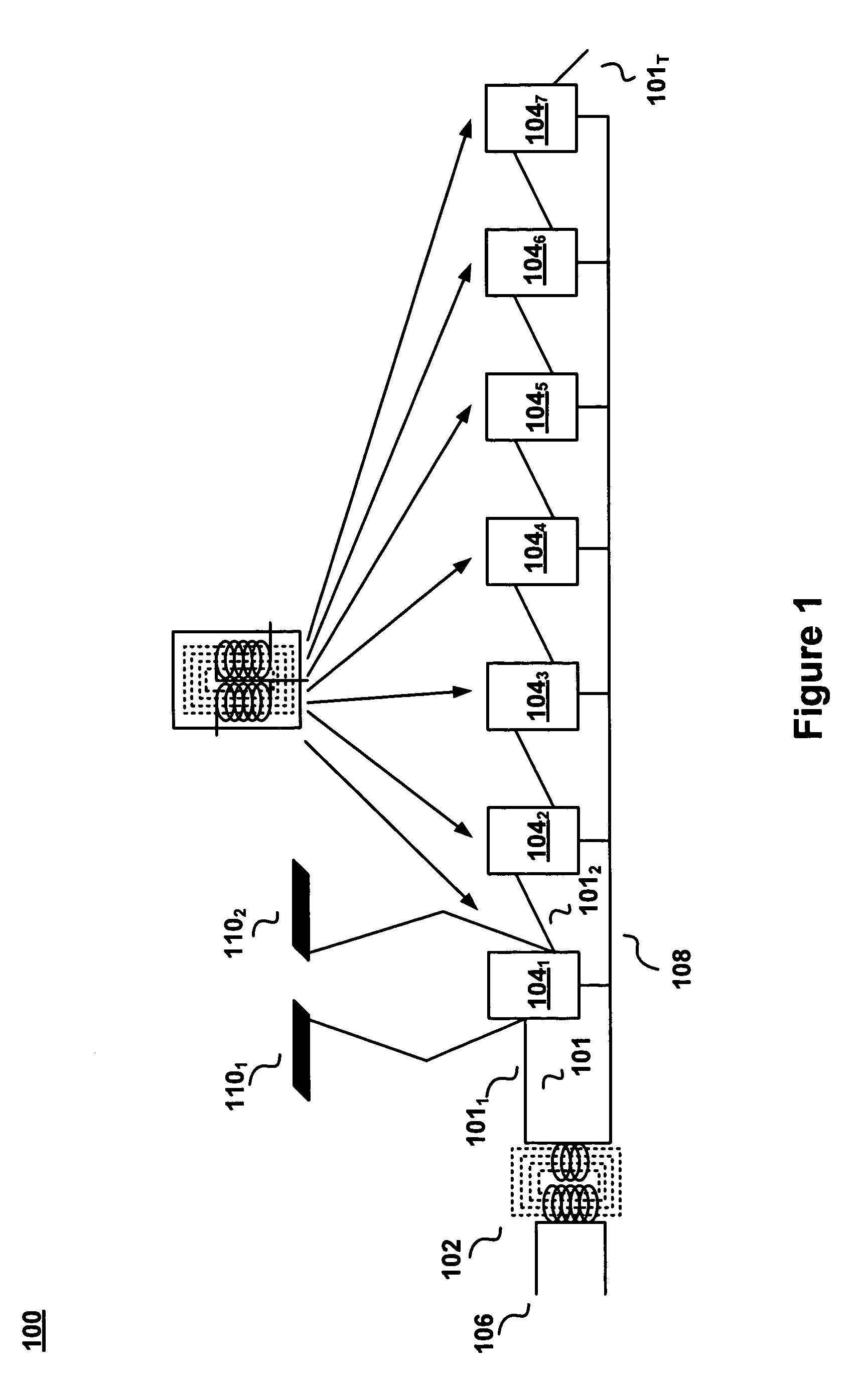 Antenna with a bent portion