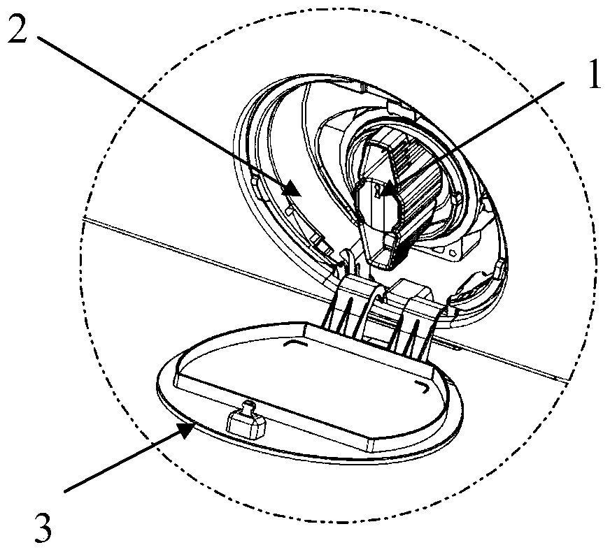 A washing machine drainage pump cover support structure