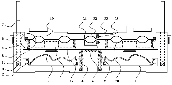 Clamping device with protective structure for thermometer assembly