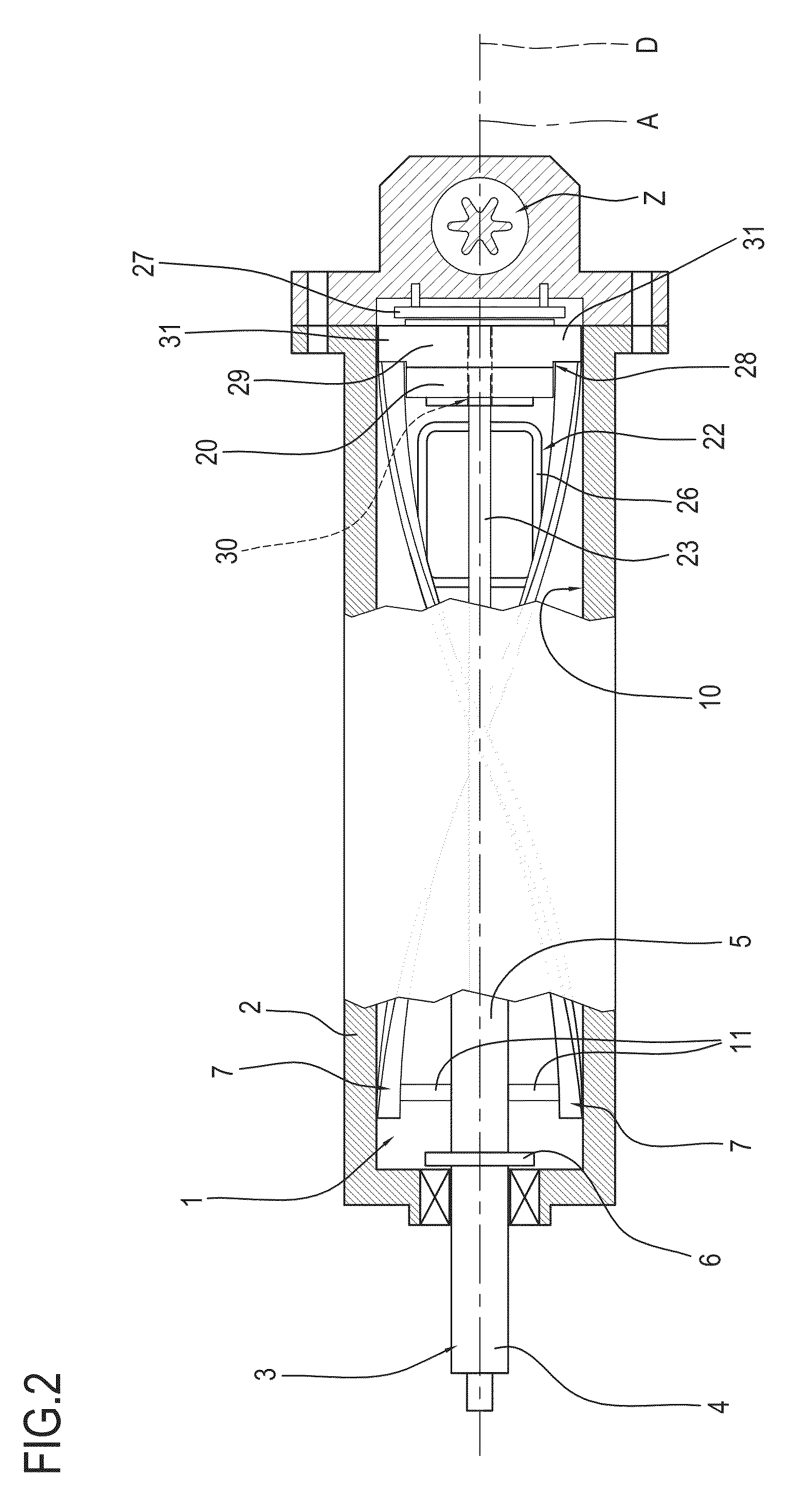 Stirrer of a machine for making and dispensing ice cream products