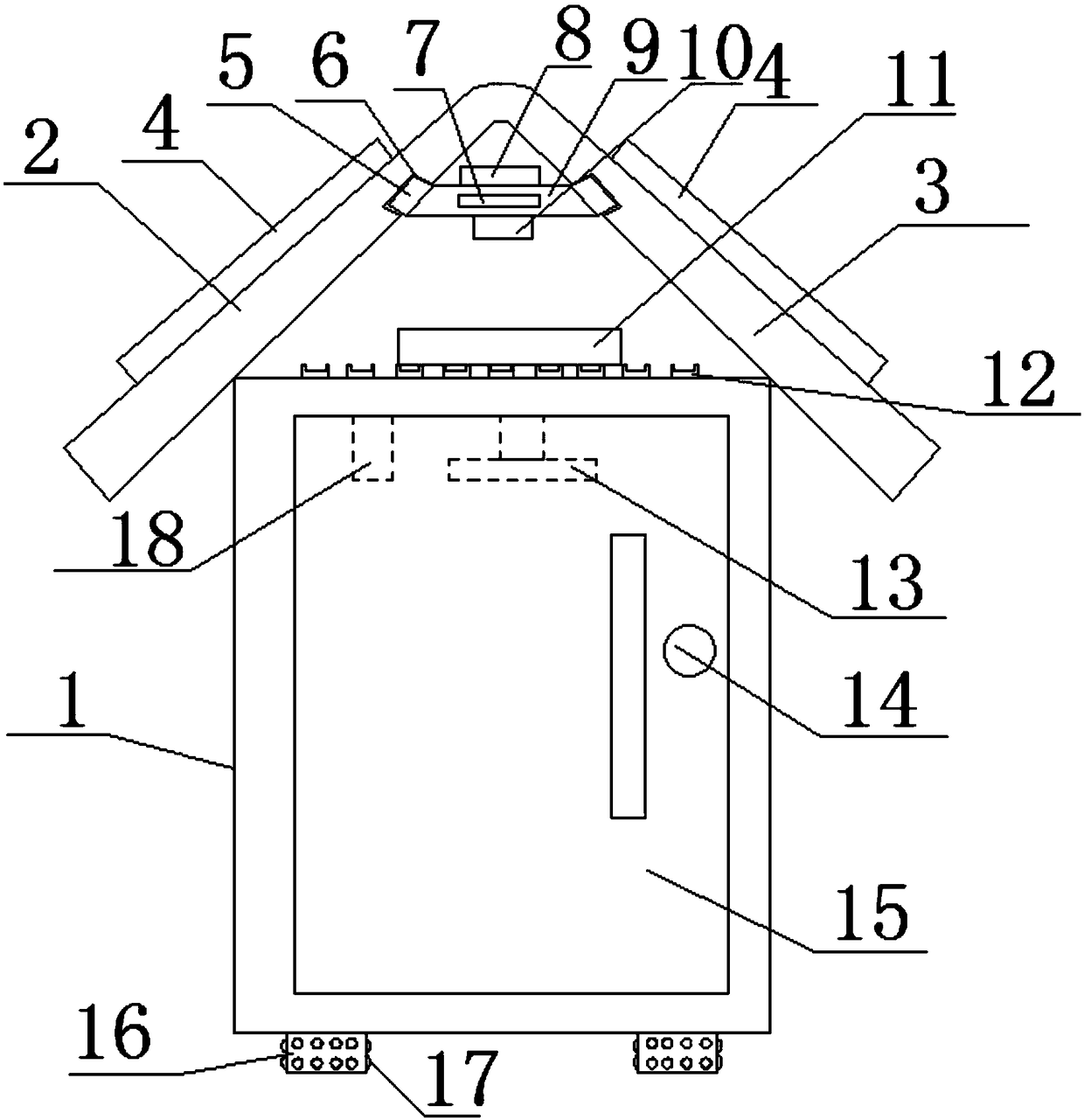 An outdoor energy-saving and heat-dissipating AC low-voltage distribution box