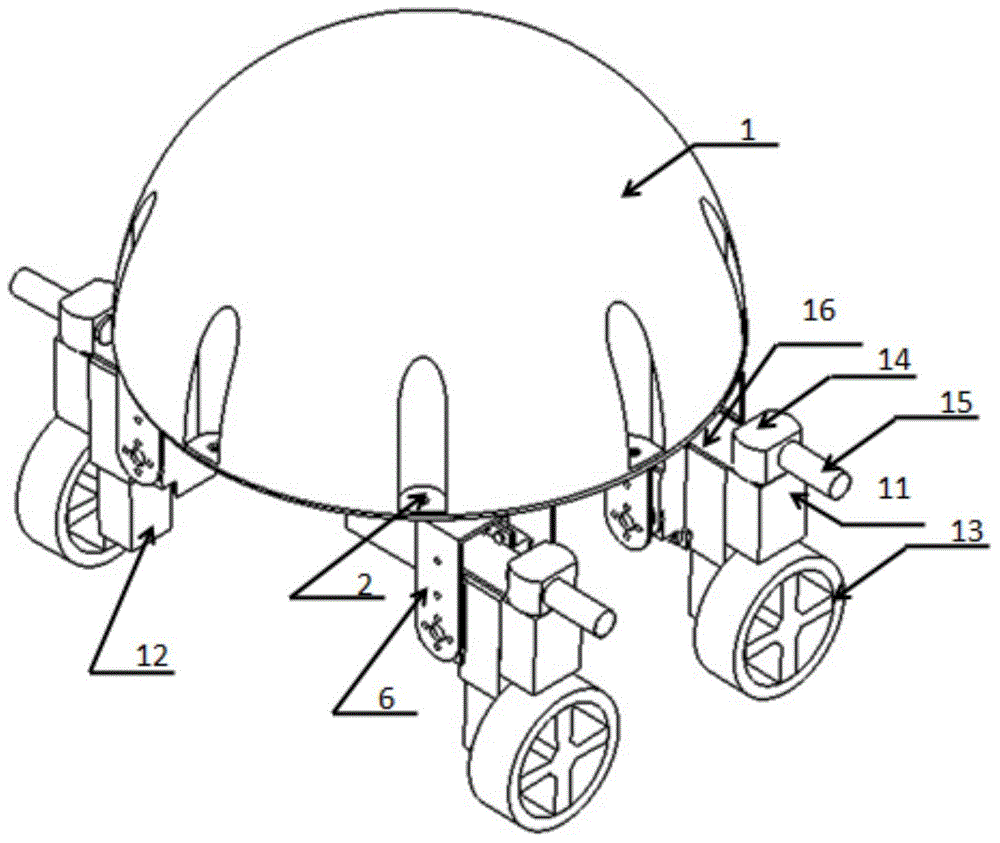 Novel spherical amphibious robot and working method thereof