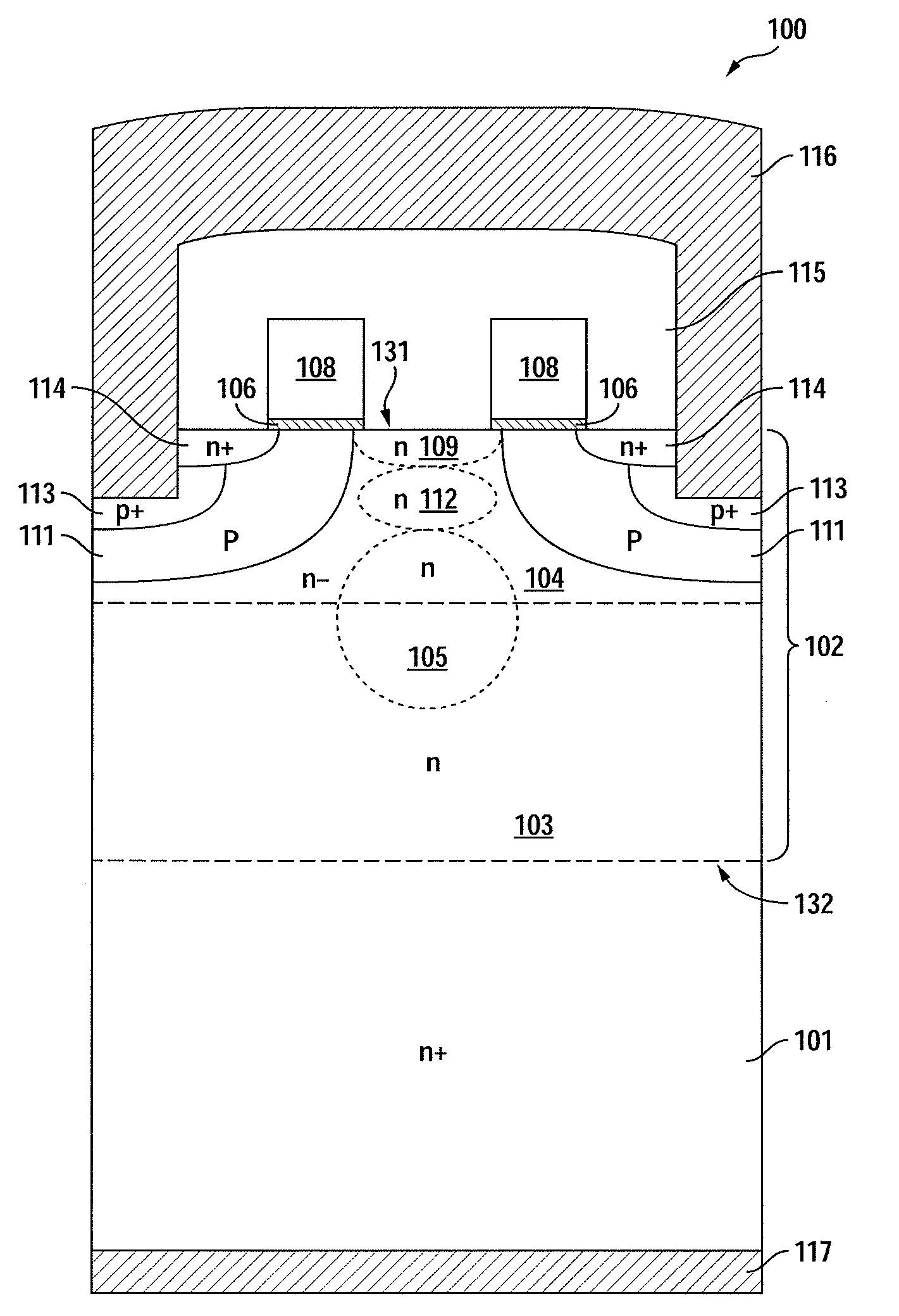 Ldmos with self aligned vertical ldd backside drain