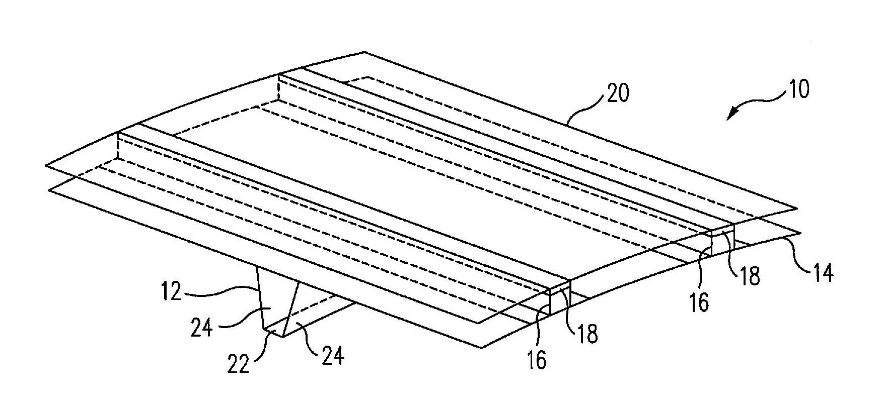 Composite aircraft structures with hat stiffeners