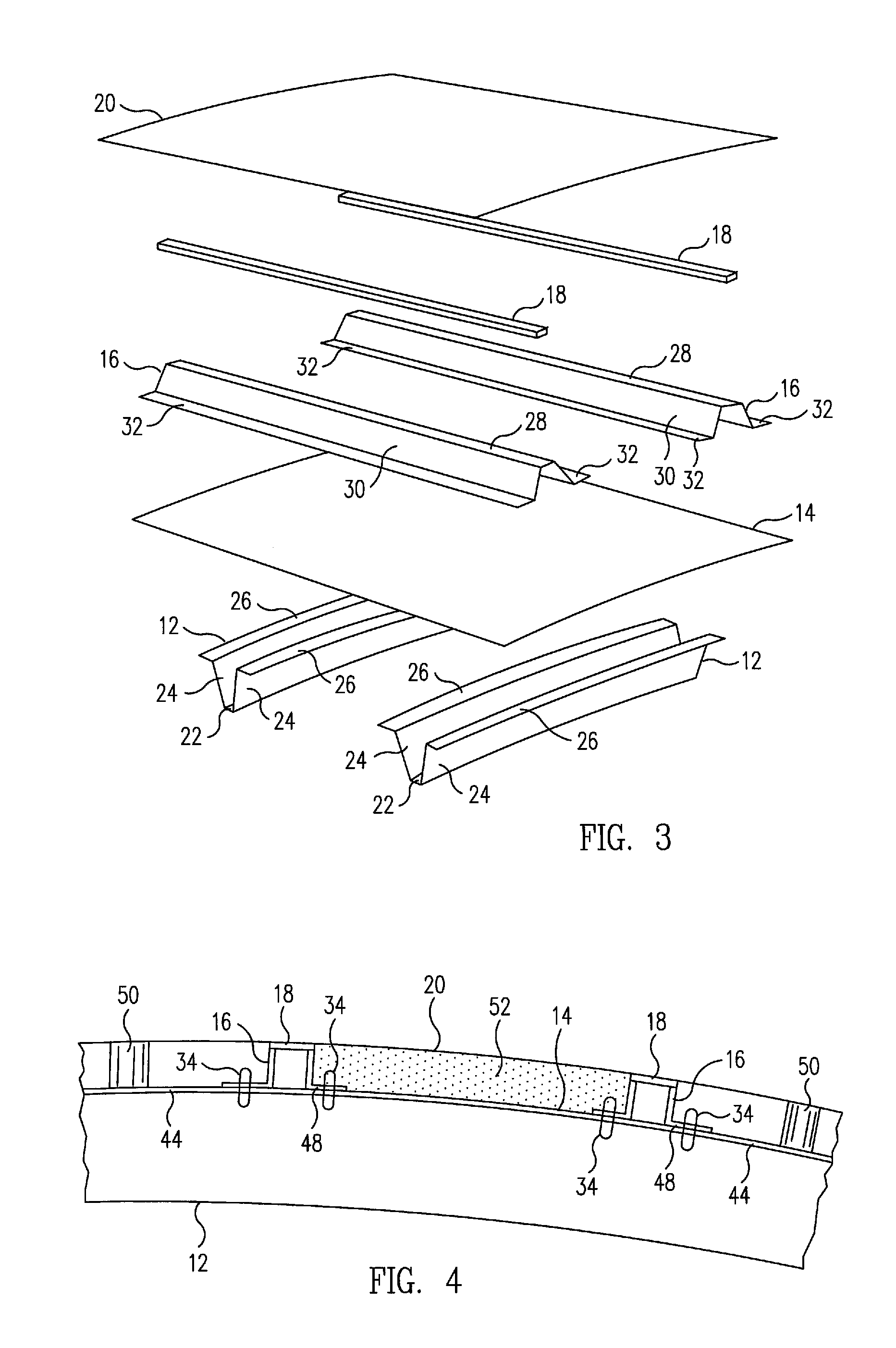 Composite aircraft structures with hat stiffeners