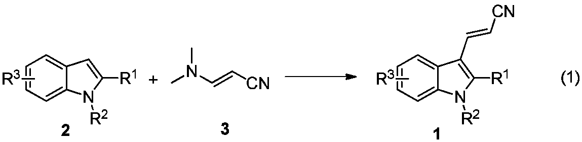 Synthesis method of 3-(2-cyanovinyl)indole derivative