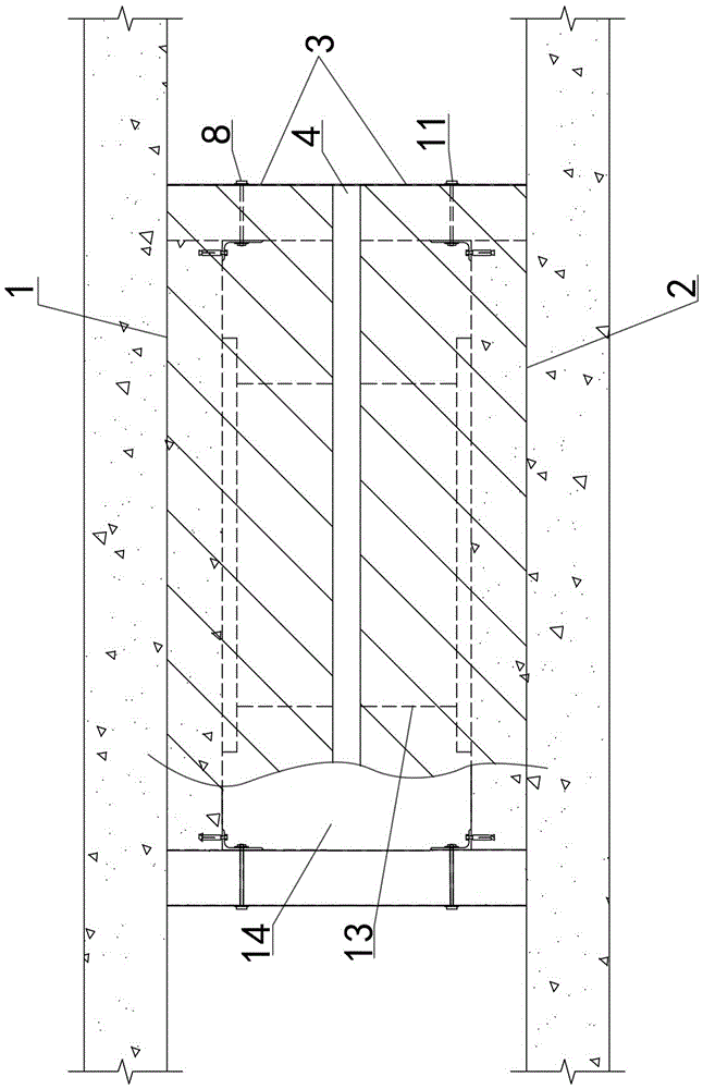 Shock-insulating fireproofing structure and construction method thereof