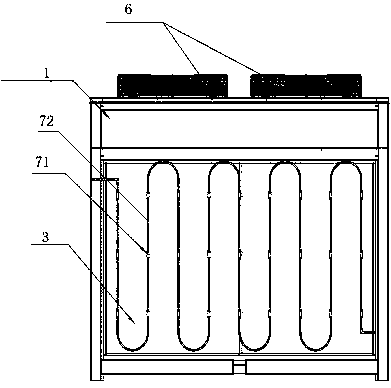 Pre-cooling spray evaporation type condenser