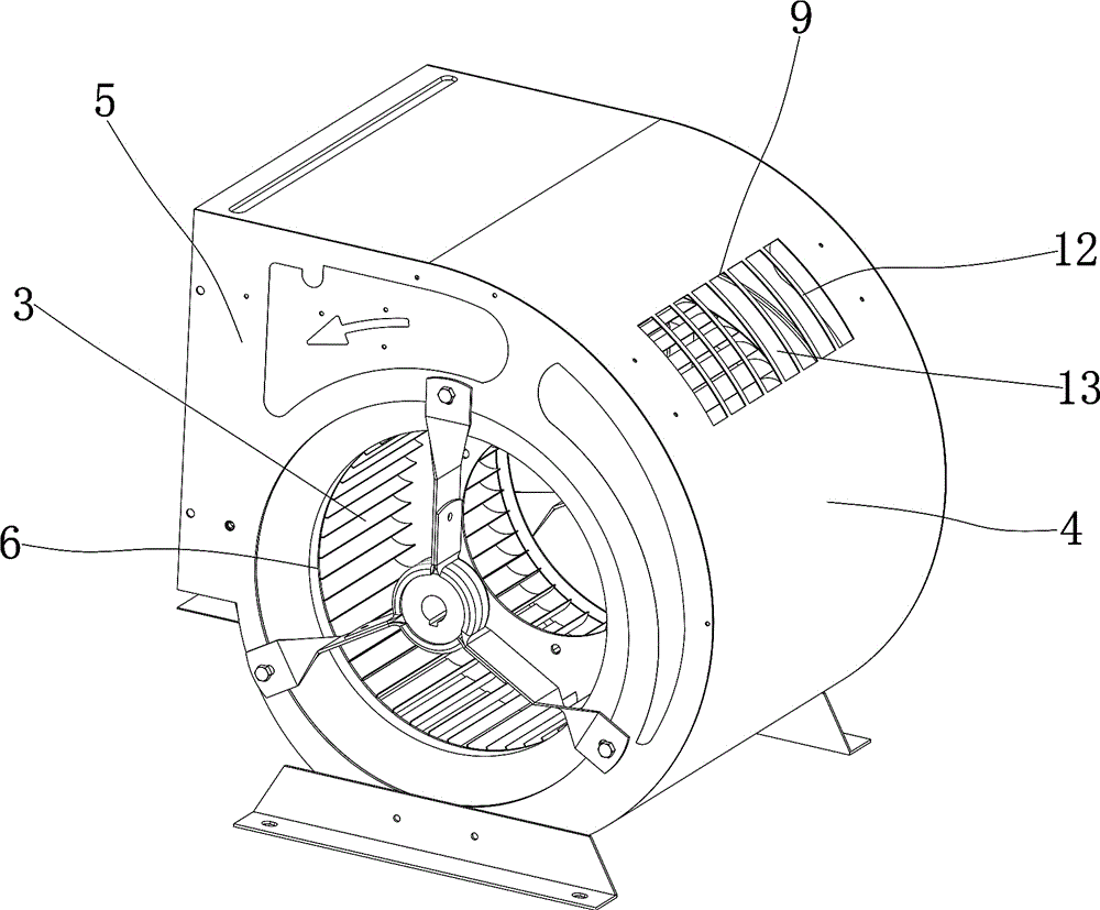 Novel volute centrifugal fan provided with permanent-magnet brushless motor system