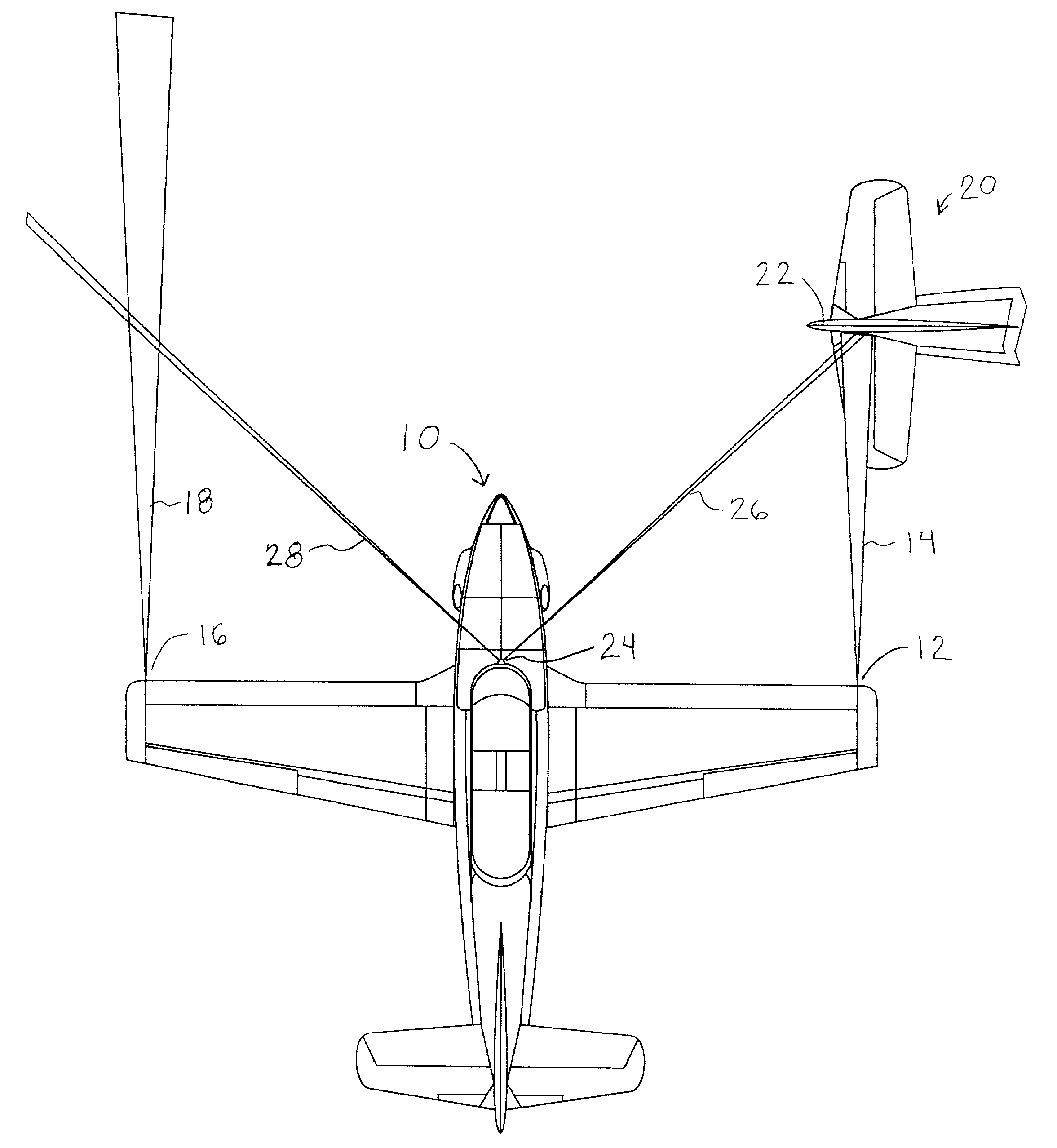System and method of preventing aircraft wing damage