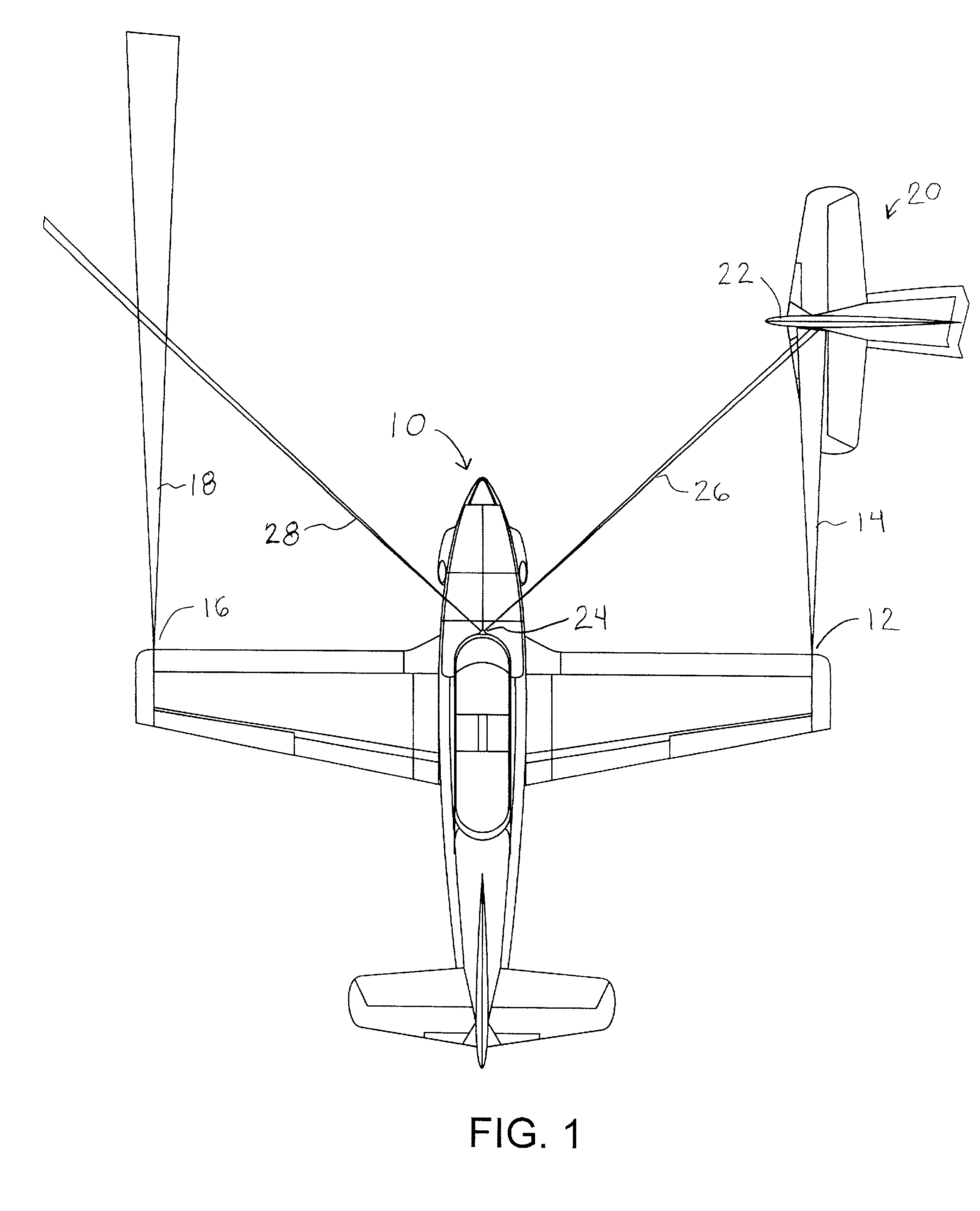 System and method of preventing aircraft wing damage
