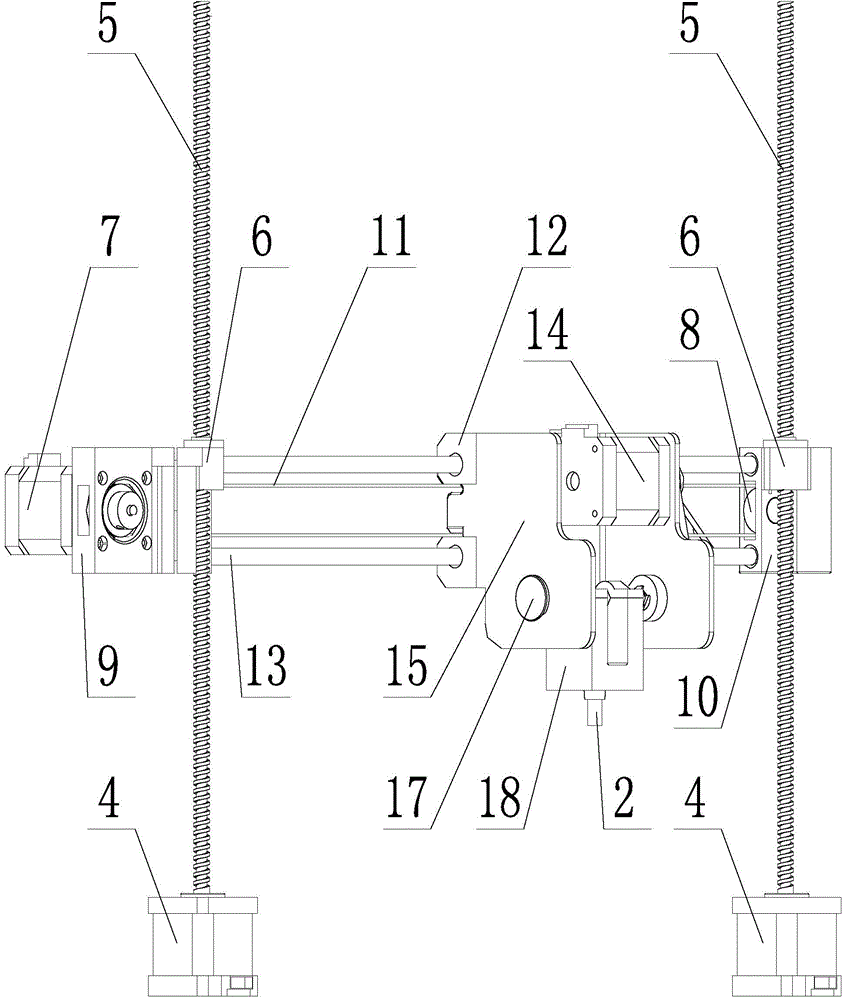 Five-axis linkage 3D printer for food