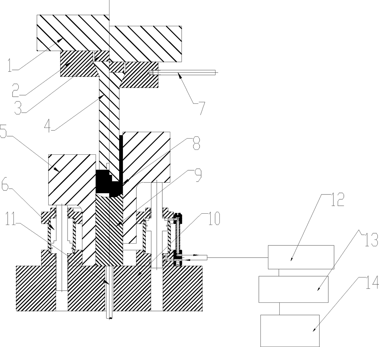 Reverse Extrusion Active Floating Die Forming System and Forming Process