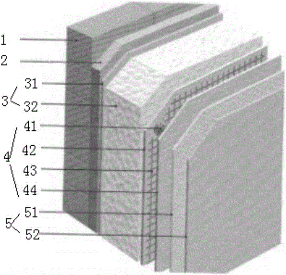 Construction method for EPS wall body insulation structure