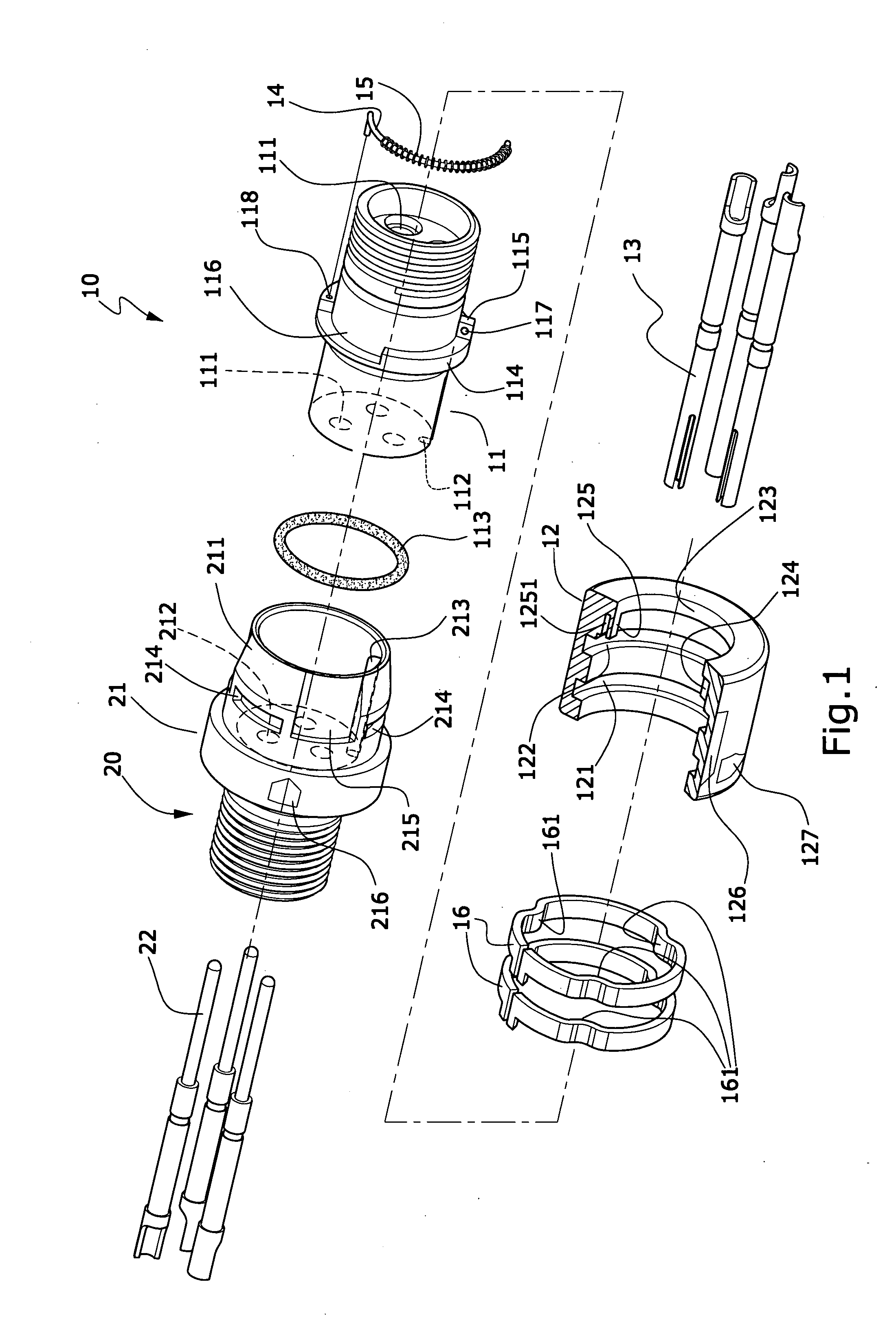 Fast coupling structure of waterproof cable connector