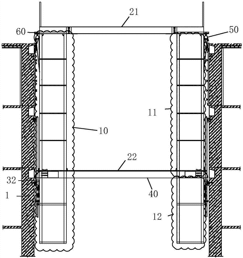 Combined-type large-load self-climbing cylindrical structure construction platform and construction method