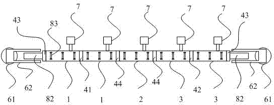 Sub-compartment vacuum insulation board continuous packaging production line and production method