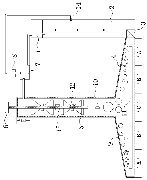 Heating U-shaped tower tube multi-phase-flow boosting turbine motor high-efficiency circulation power generation device