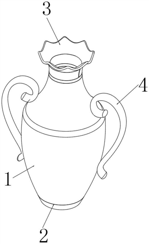 Bamboo vase and production method thereof