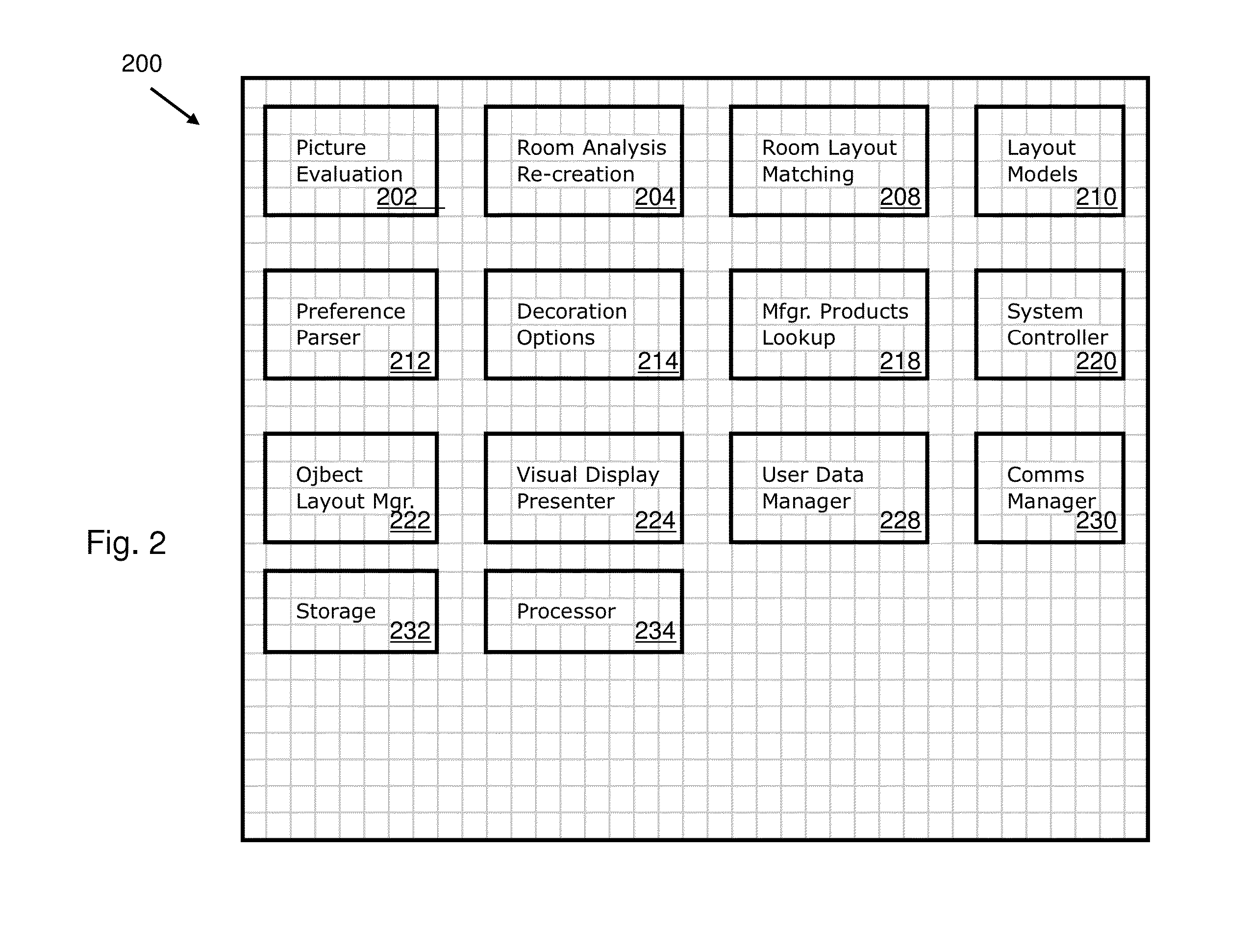 System and method of room decoration for use with a mobile device