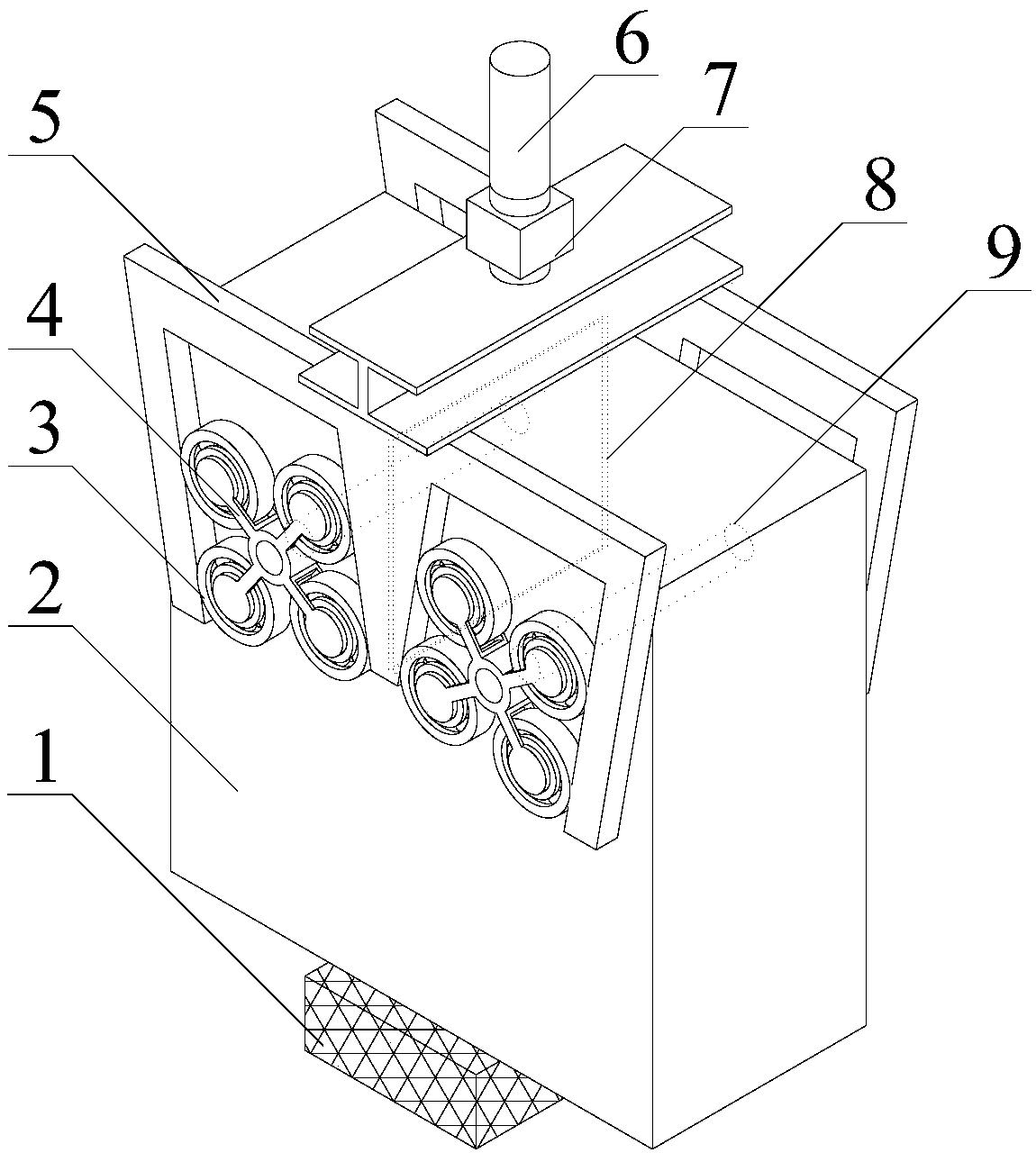 A loading device for crack expansion of concrete members under reciprocating load