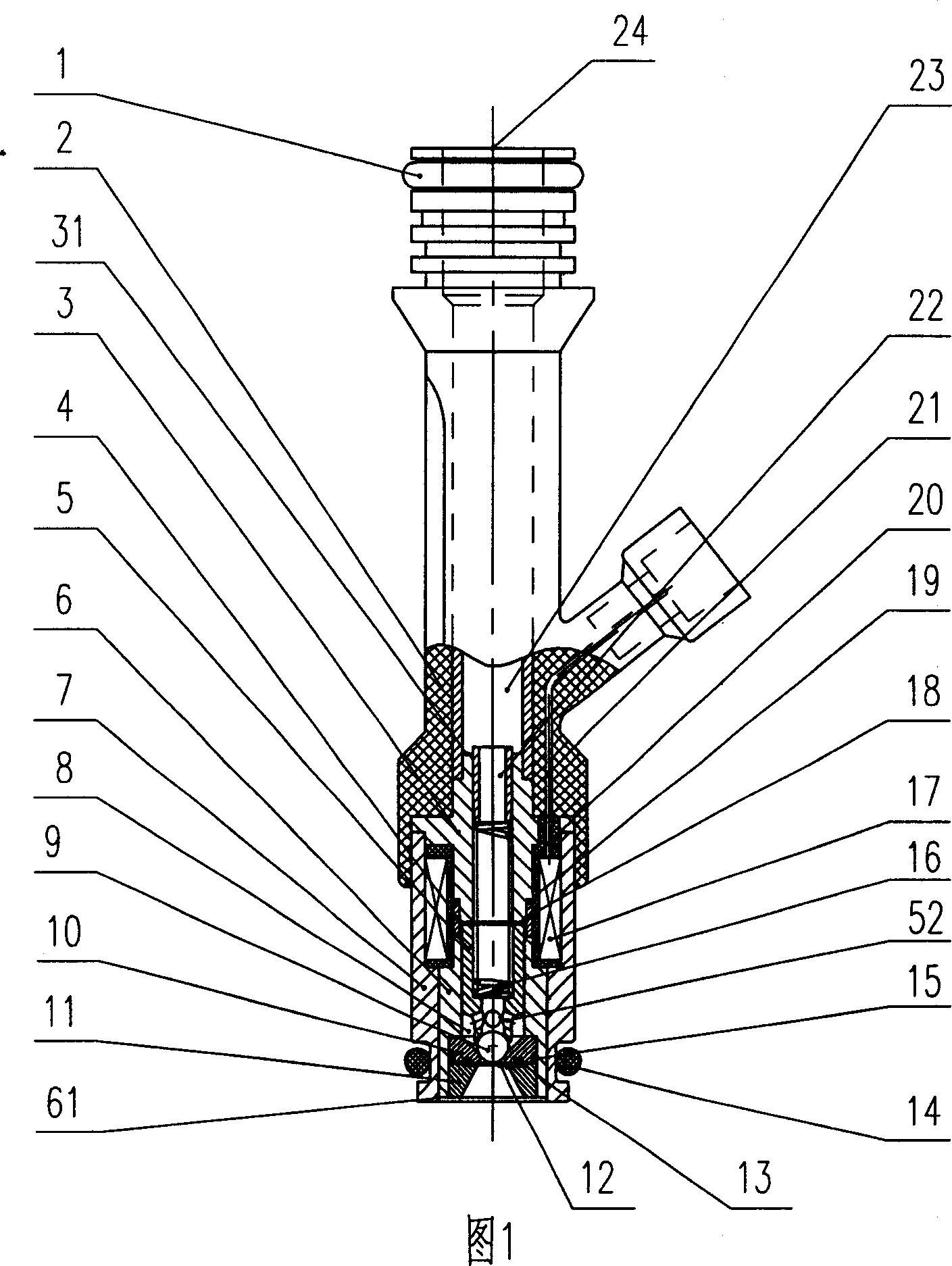 Electric control gasoline injector