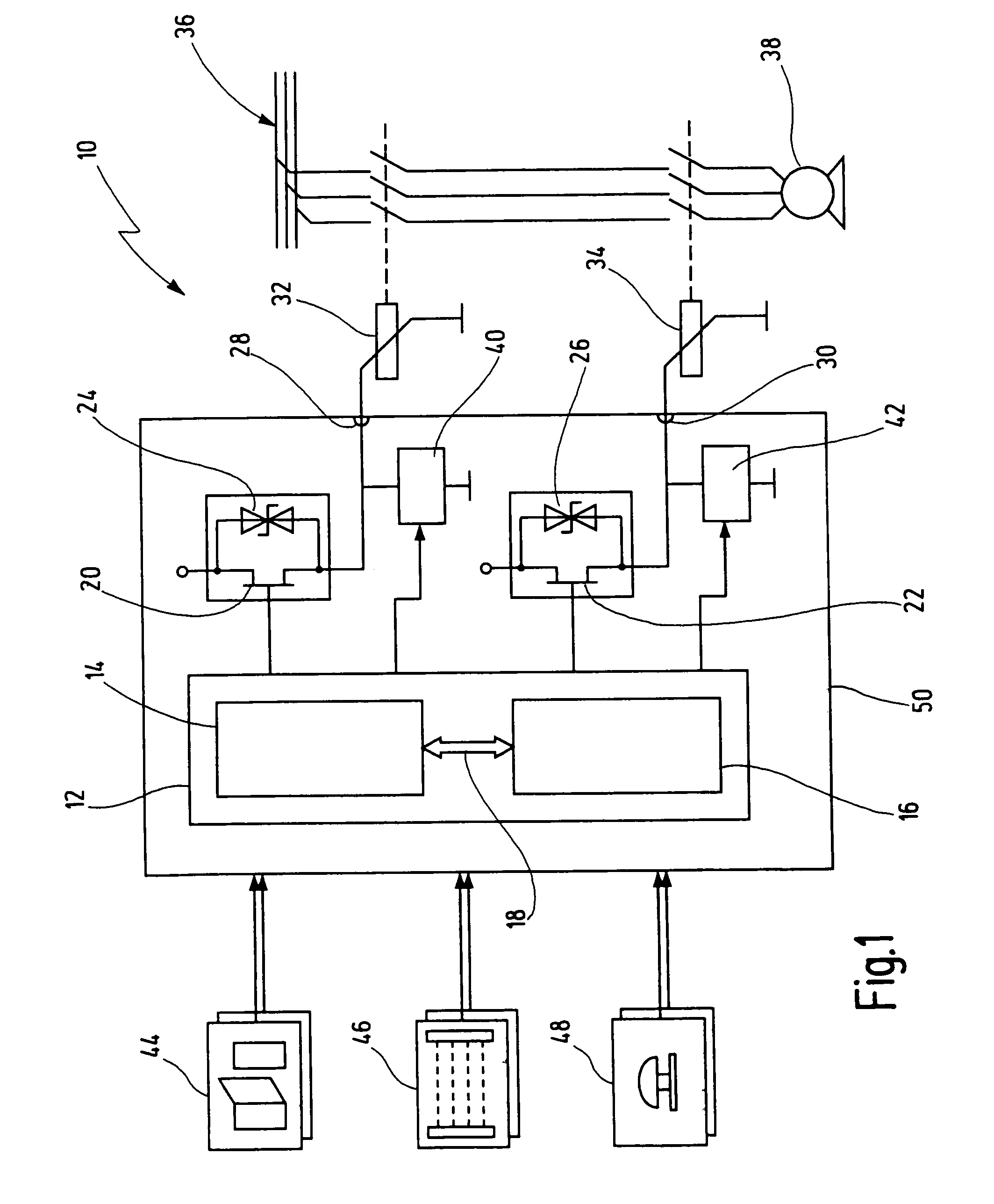 Safety switching device and method for failsafe shutdown of an electric load