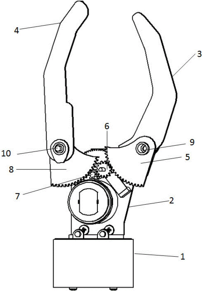 Bi-directional gear transmission artificial hand