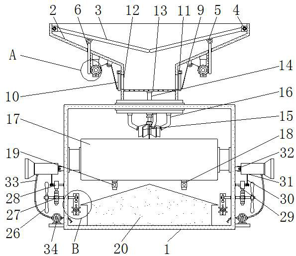 Rainwater recycling system for hydraulic engineering construction based on water flow potential energy