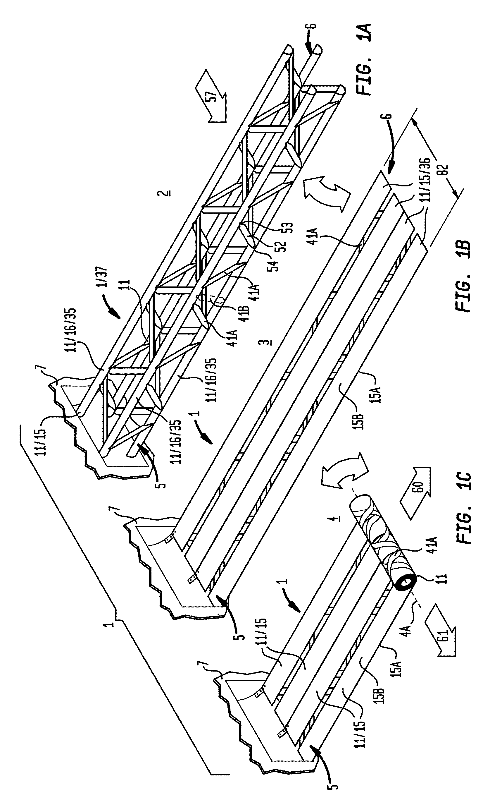 Collapsible roll-out truss