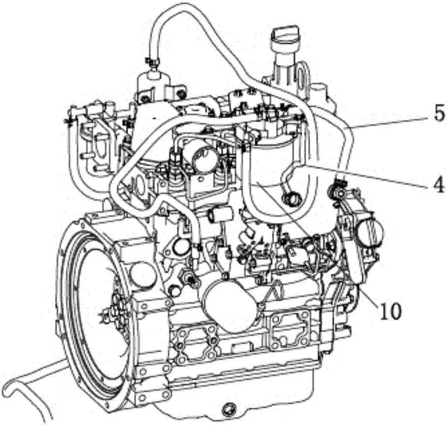 Fuel oil system of excavator