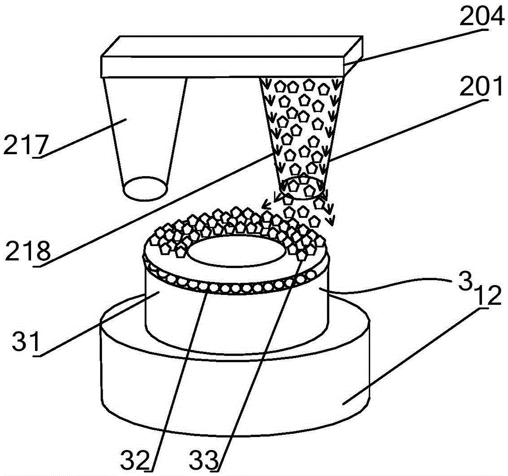 Manufacturing method for 3D printing diamond grinding wheel with abrasive particles arranged regularly