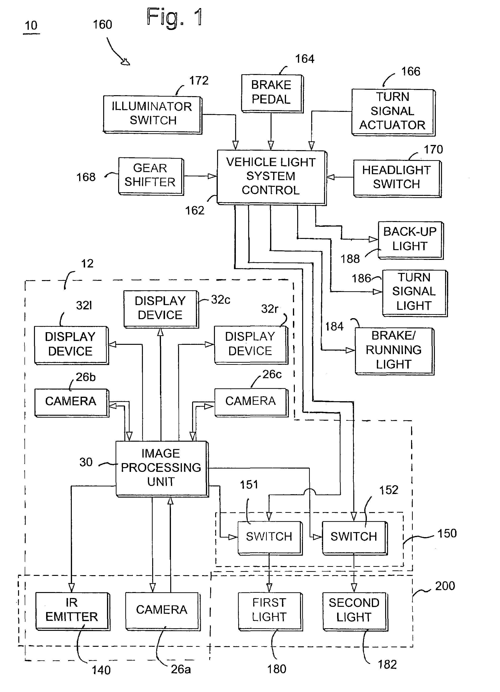 Systems and components for enhancing rear vision from a vehicle