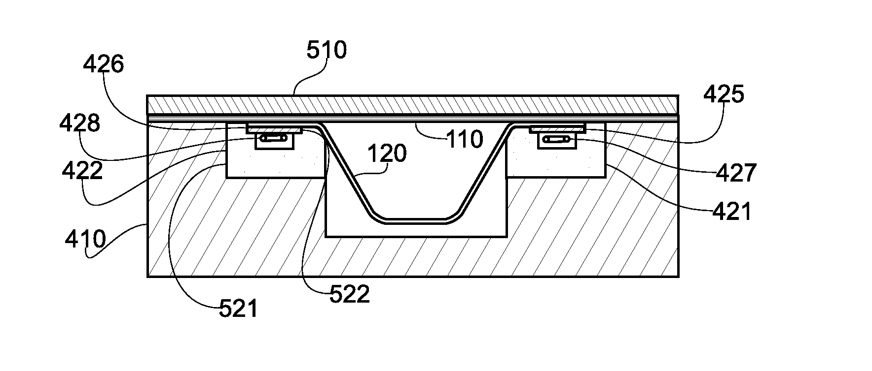 Process and device for welding a thermoplastic stiffener