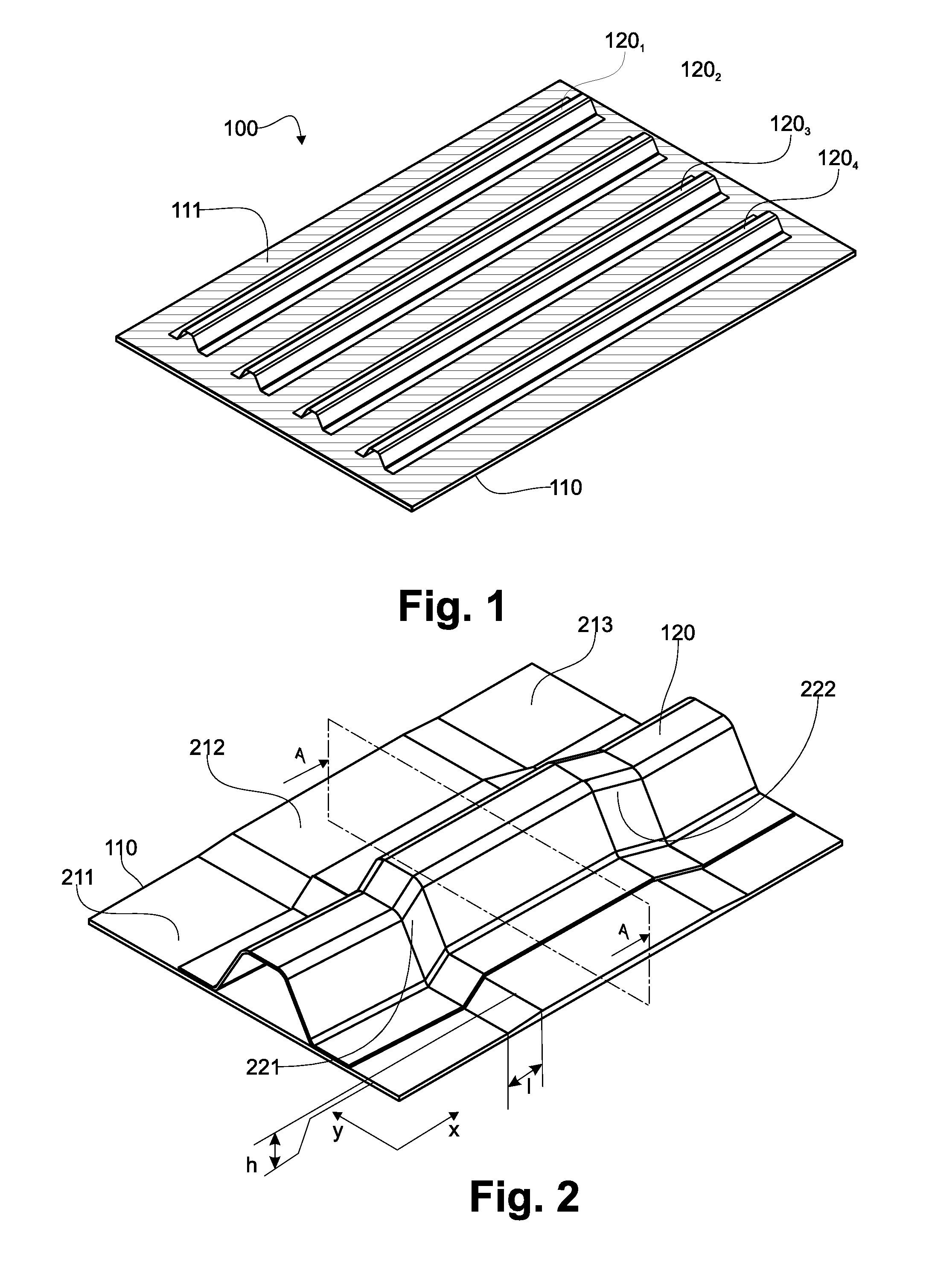 Process and device for welding a thermoplastic stiffener