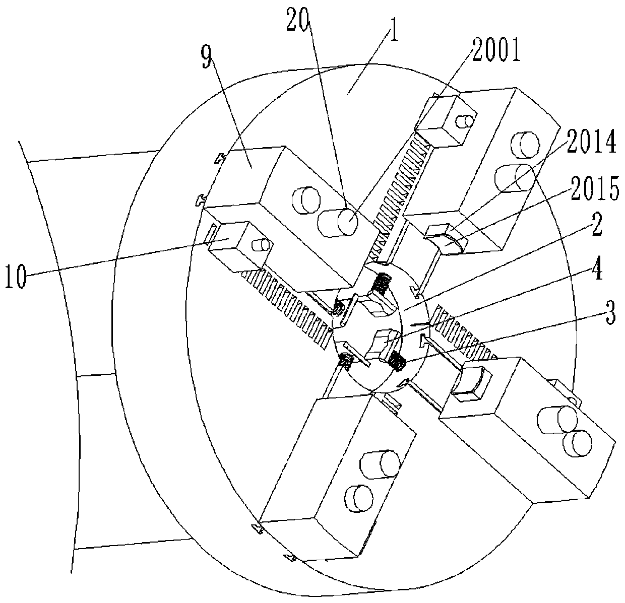 Machined part positioning mechanism for numerical control machining lathe