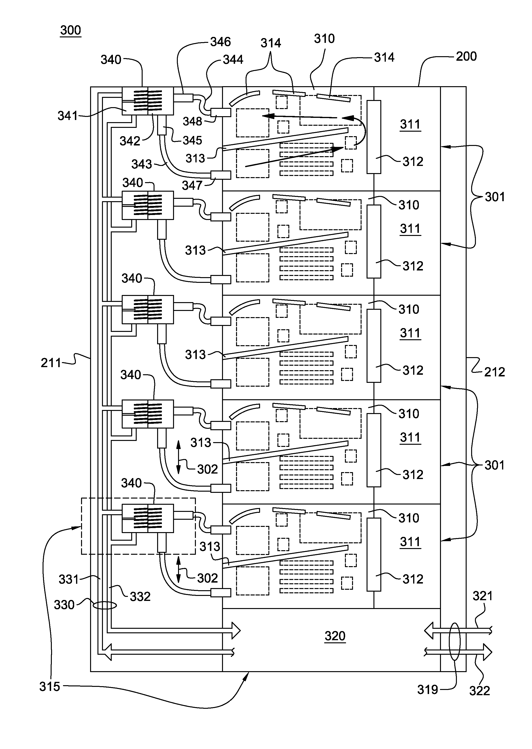 Liquid-cooled electronics rack with immersion-cooled electronic subsystems