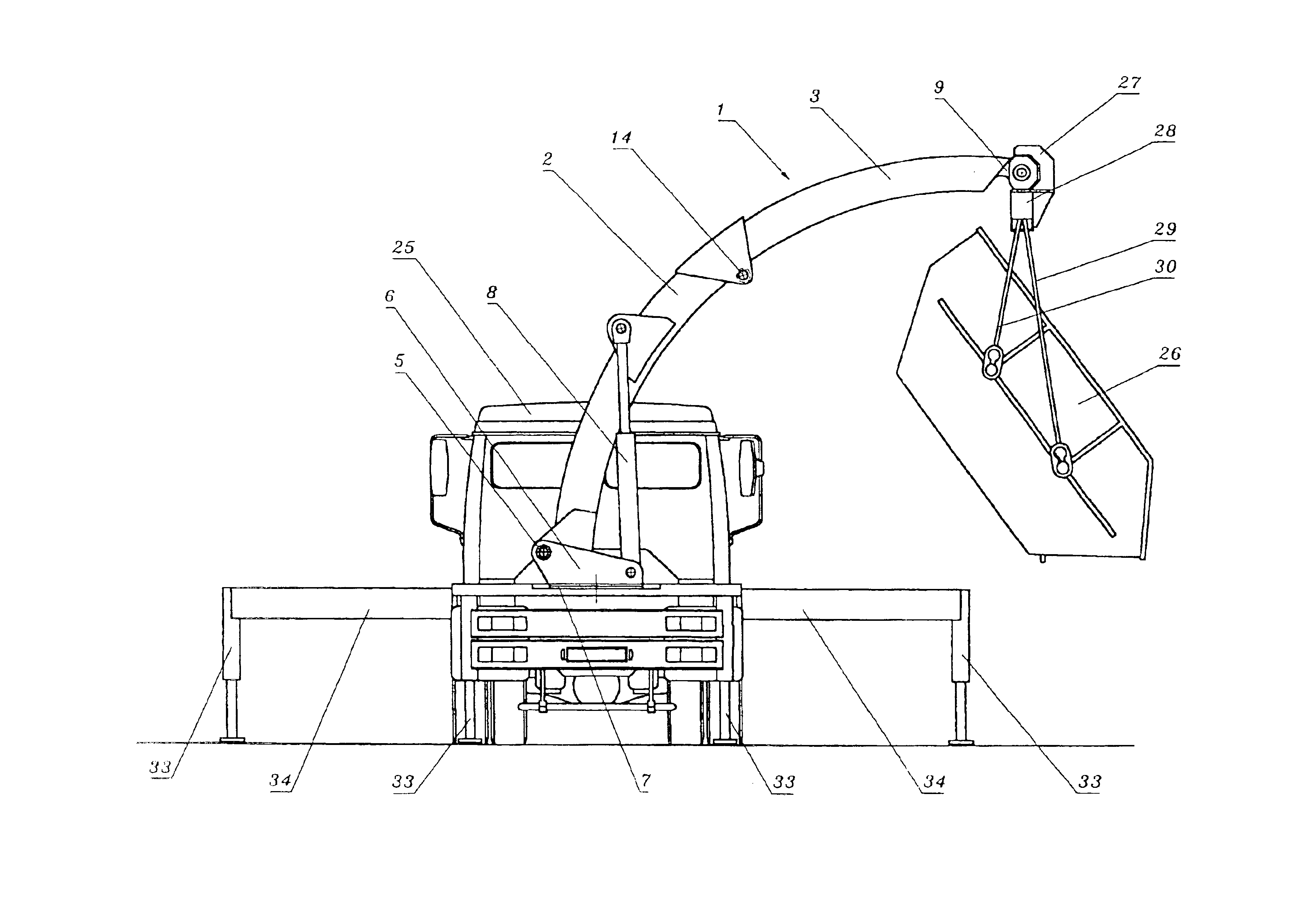 Telescopic jib for a motor vehicle or a crane